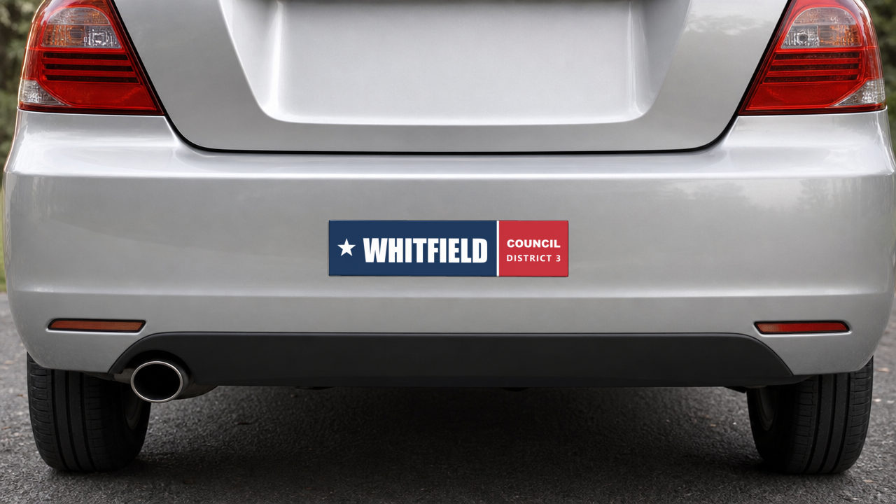 Bumper stickers: 3 x 10 in, 4mil permanent vinyl, gloss laminated, full color