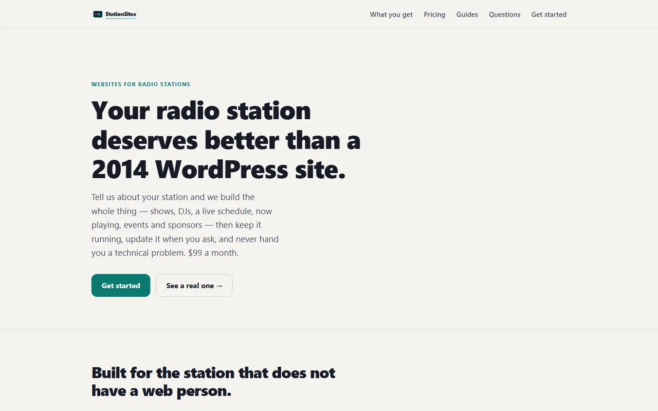 StationSites website